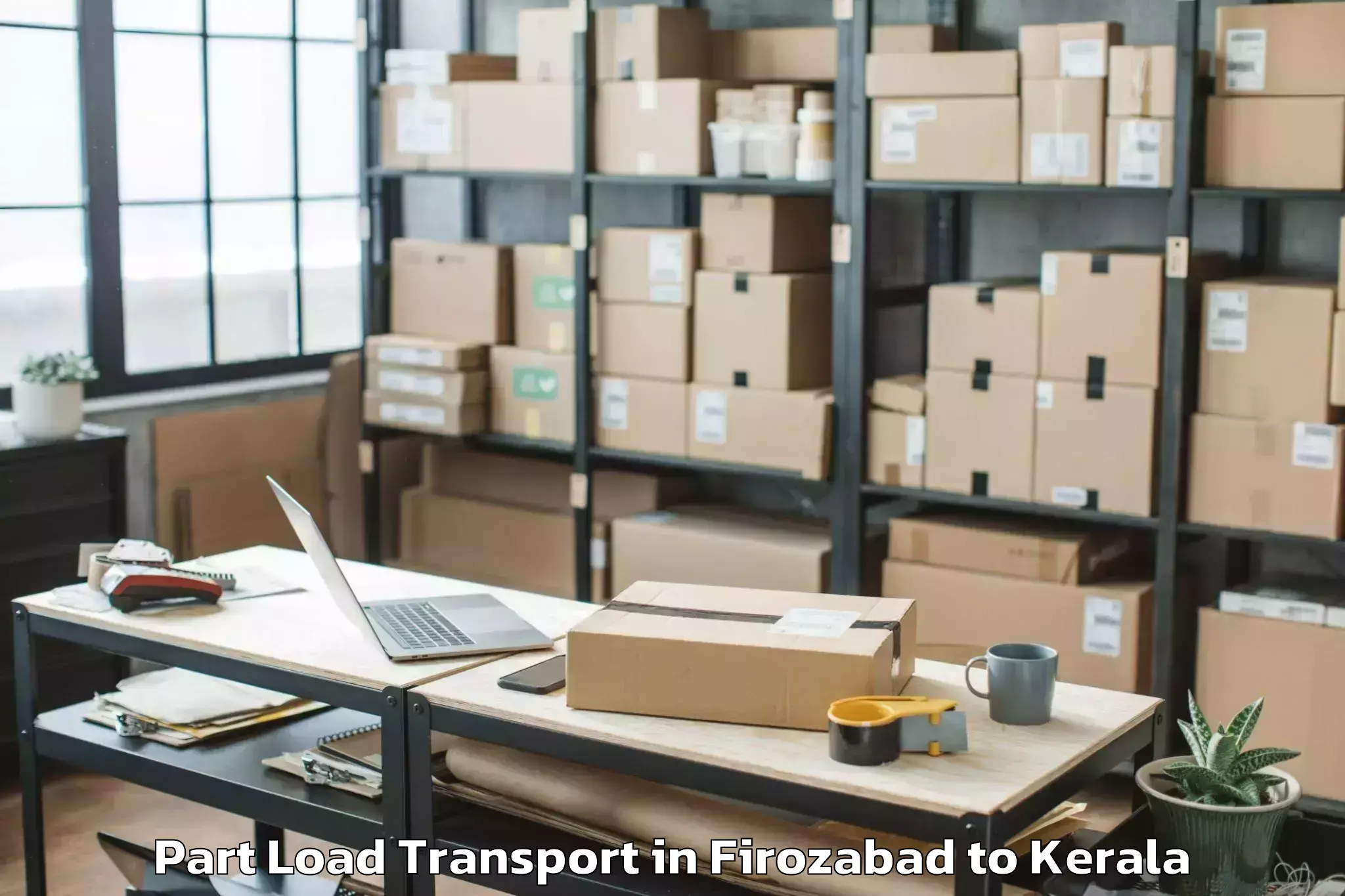 Book Firozabad to Naduvannur Part Load Transport Online